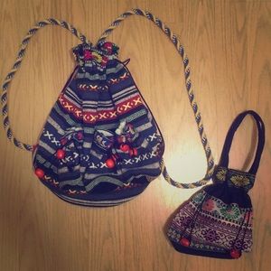 Handmade Embroidered Backpack and Handbag